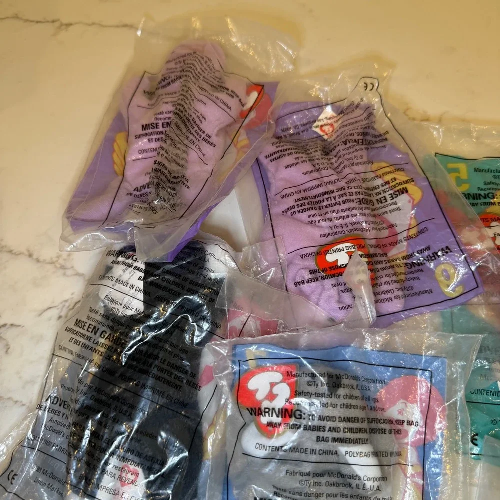 McDonalds Ty Teenie Beanie Babies Lot of 10 New Sealed in Bag‎ vintage 1998